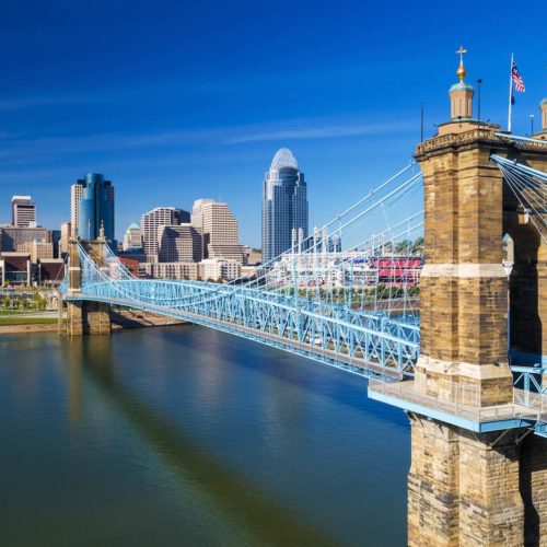 Suspension Bridge over Ohio River