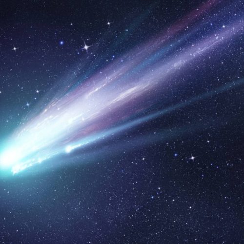 Comet in space