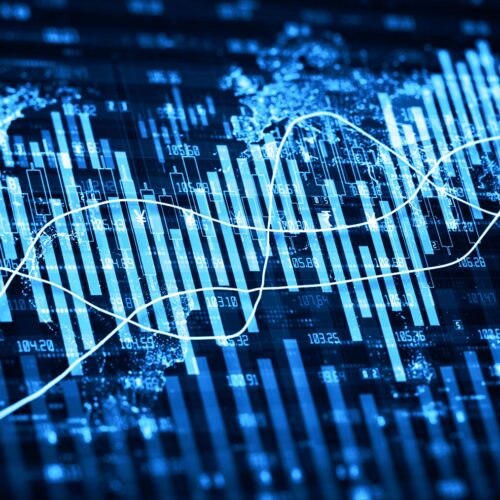 digital financial charts render