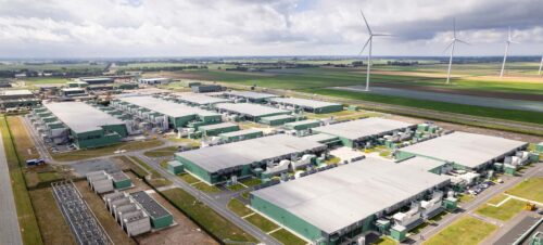 aerial view of a datacenter