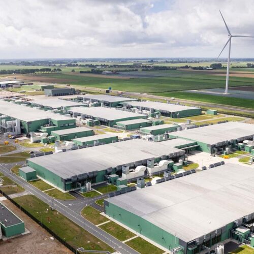 aerial view of a datacenter