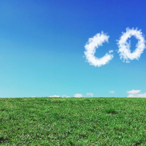 Carbon dioxide emissions control and pollution concept