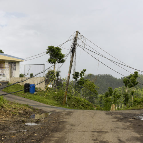 Hurricane Maria aftermath in Puerto Rico.