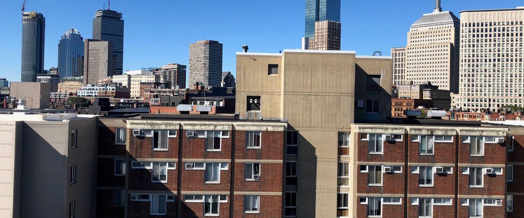 Boston apartment buildings before renovation