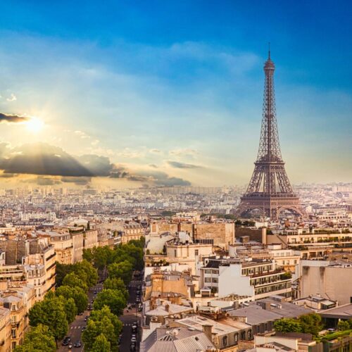 Paris skyline of the Eiffel Tower