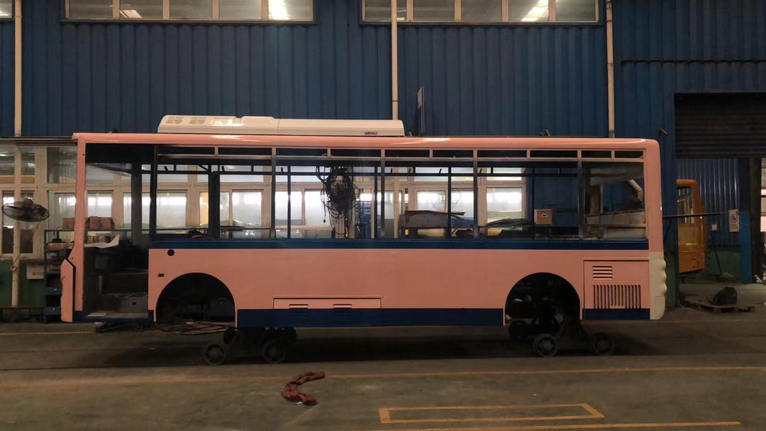 EV bus in production