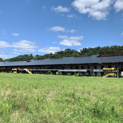 This 2 megawatt solar project on a repurposed steel mill in pittsburgh, PA is one of the largest US rooftop arrays. Photo courtesy of Matthew Popkin.